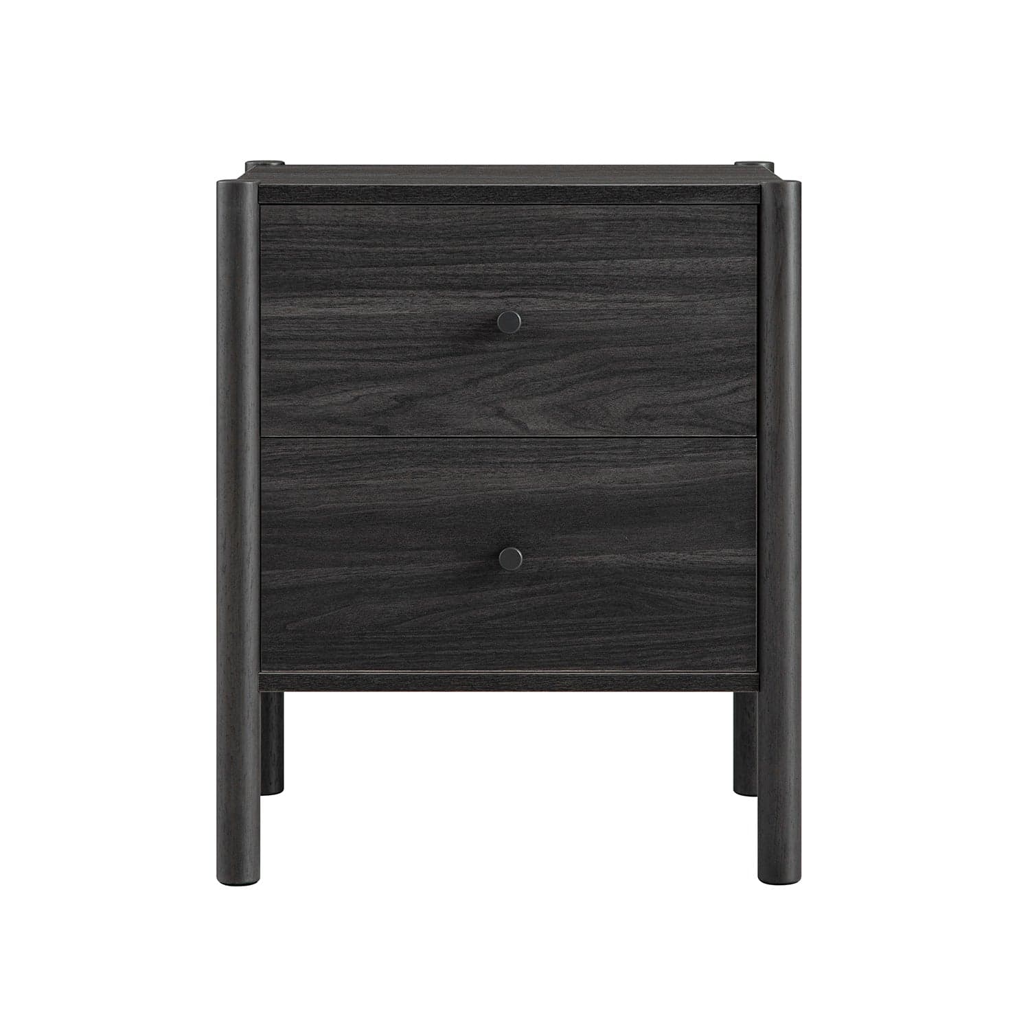 Linden 2-Drawer Bedside Table, Ebony