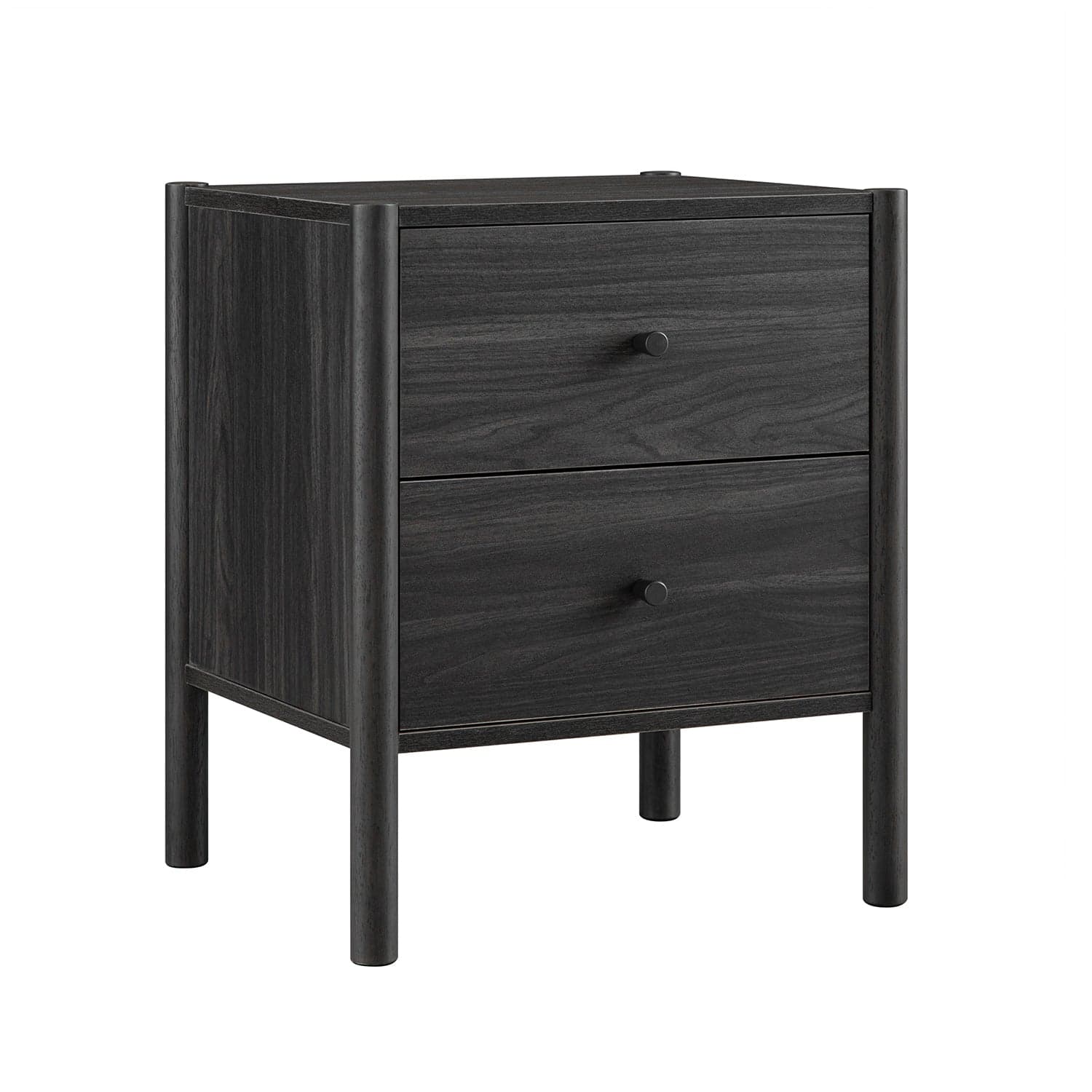 Linden 2-Drawer Bedside Table, Ebony