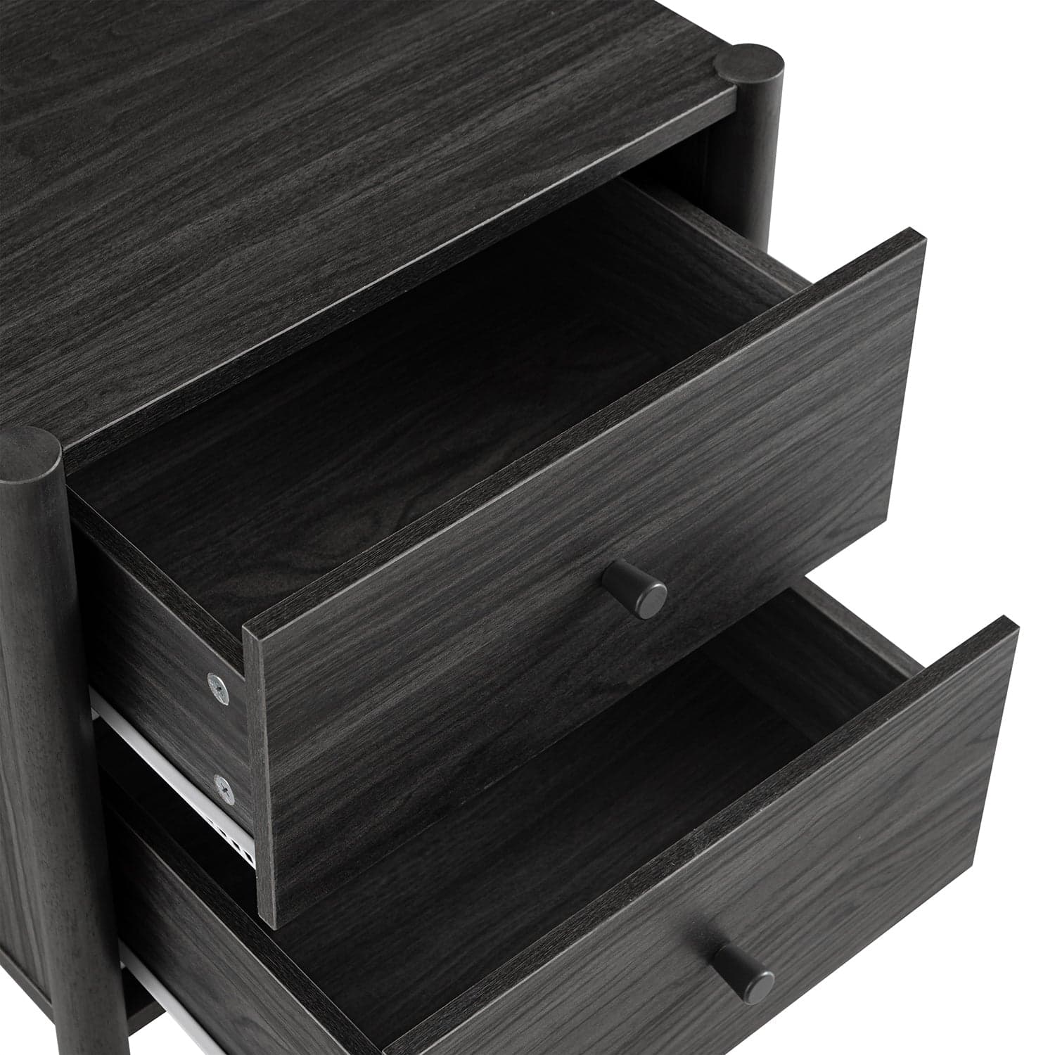 Linden 2-Drawer Bedside Table, Ebony